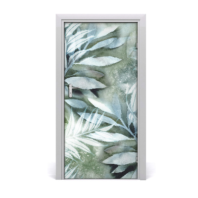 Autocollant de porte Feuilles
