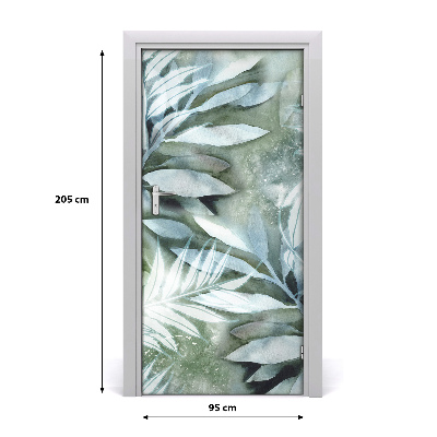 Autocollant de porte Feuilles