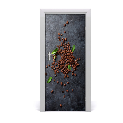 Autocollant de porte Grains de café