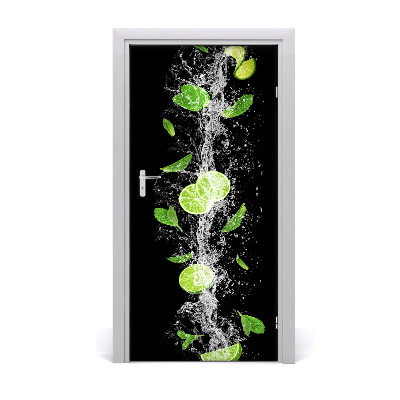 Autocollant de porte Citrons verts