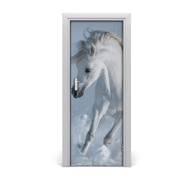 Sticker porte Cheval blanc