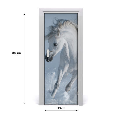 Sticker porte Cheval blanc