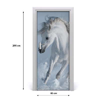 Sticker porte Cheval blanc