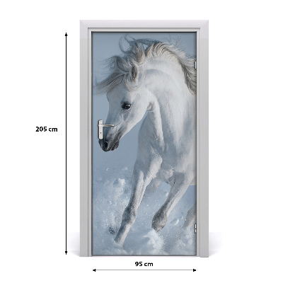 Sticker porte Cheval blanc