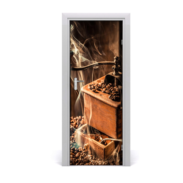 Autocollant de porte Grains de café