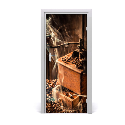 Autocollant de porte Grains de café