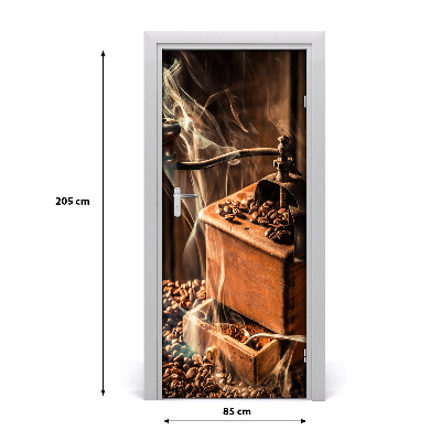 Autocollant de porte Grains de café