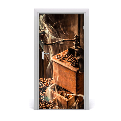 Autocollant de porte Grains de café