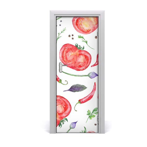Autocollant de porte Des légumes