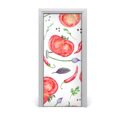 Autocollant de porte Des légumes