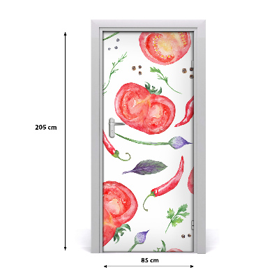 Autocollant de porte Des légumes