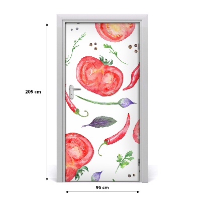 Autocollant de porte Des légumes