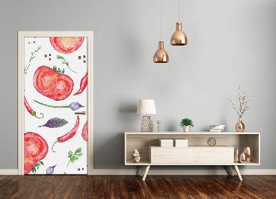 Autocollant de porte Des légumes