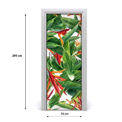 Autocollant de porte Strelitzia reginae