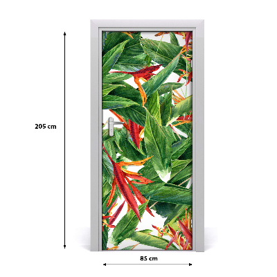 Autocollant de porte Strelitzia reginae