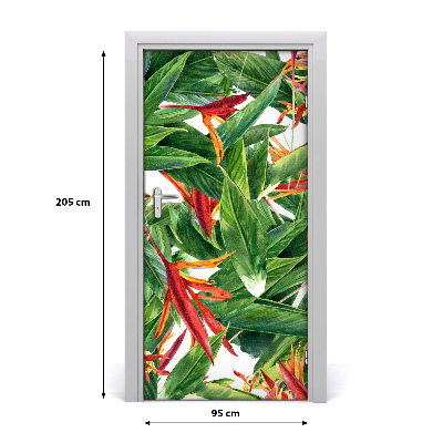 Autocollant de porte Strelitzia reginae