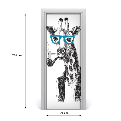 Sticker porte Lunettes girafes