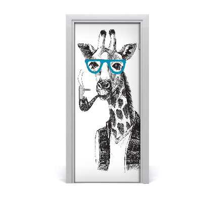 Sticker porte Lunettes girafes