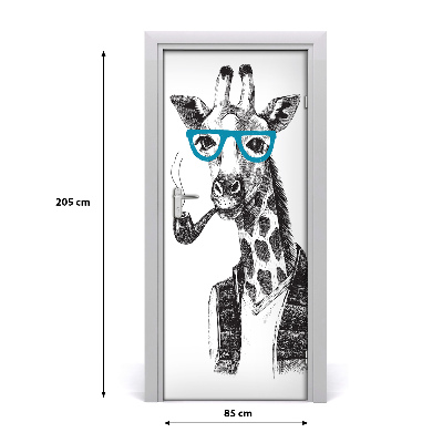 Sticker porte Lunettes girafes