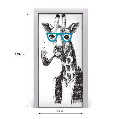 Sticker porte Lunettes girafes