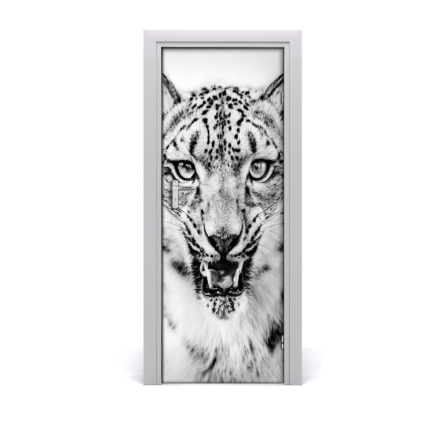 Sticker porte Léopard des neiges