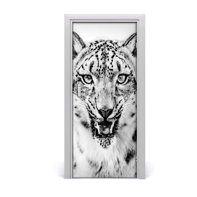 Sticker porte Léopard des neiges