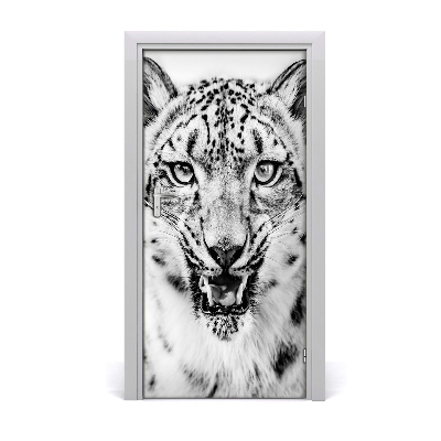 Sticker porte Léopard des neiges