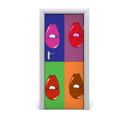 Stickers porte interieur Lèvres colorées