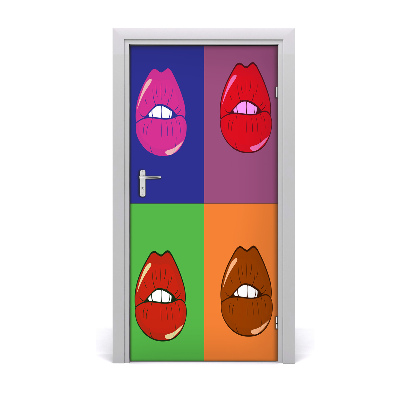 Stickers porte interieur Lèvres colorées
