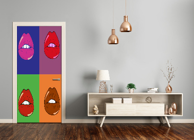 Stickers porte interieur Lèvres colorées