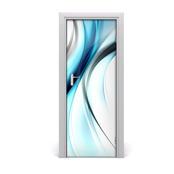 Sticker porte Vague abstraite