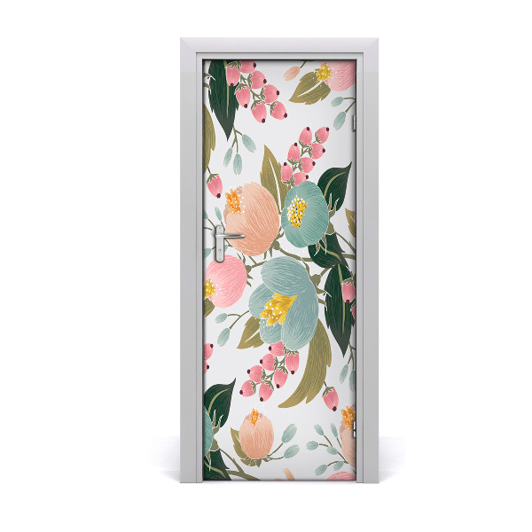 Autocollant de porte Fleurs de printemps