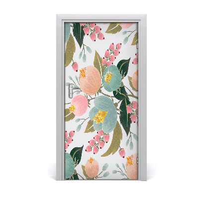 Autocollant de porte Fleurs de printemps