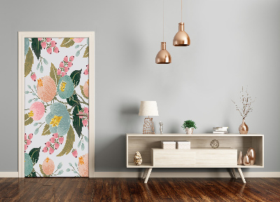 Autocollant de porte Fleurs de printemps