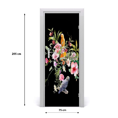 Sticker de porte Motif hawaïen