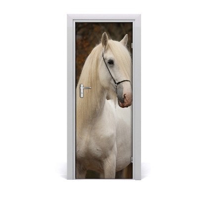 Sticker porte Cheval blanc