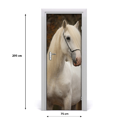 Sticker porte Cheval blanc