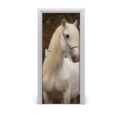 Sticker porte Cheval blanc