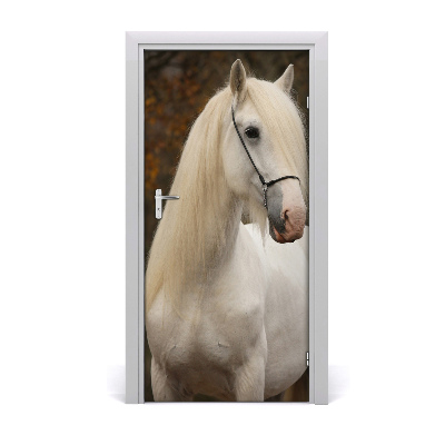 Sticker porte Cheval blanc