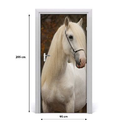 Sticker porte Cheval blanc