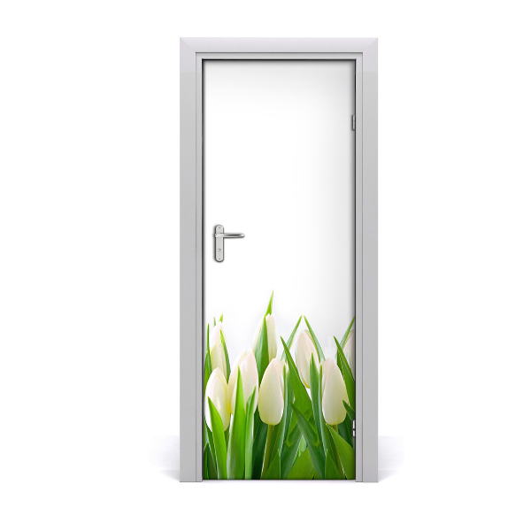 Sticker de porte Tulipes blanches