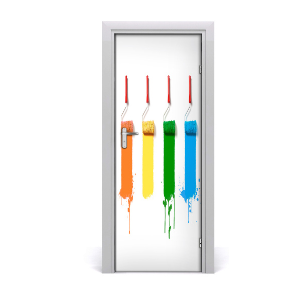 Stickers porte interieur Peinture rouleaux
