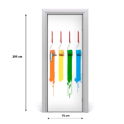 Stickers porte interieur Peinture rouleaux
