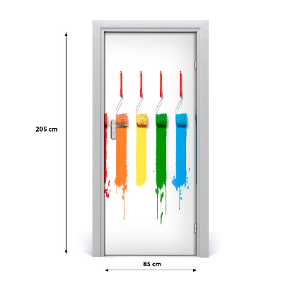 Stickers porte interieur Peinture rouleaux