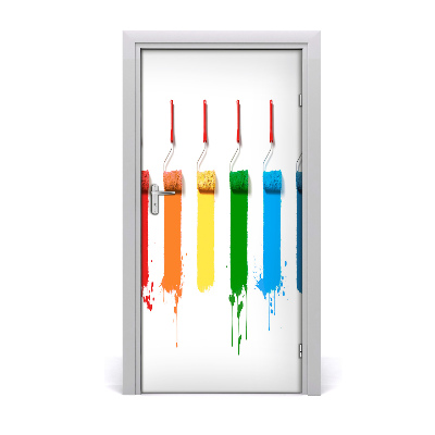 Stickers porte interieur Peinture rouleaux