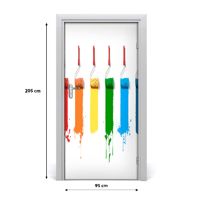 Stickers porte interieur Peinture rouleaux