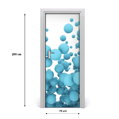 Sticker porte Boules d'abstraction