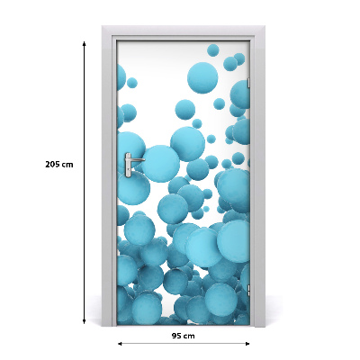 Sticker porte Boules d'abstraction