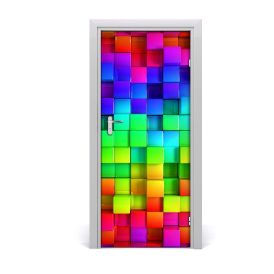 Sticker porte Boîtes colorées
