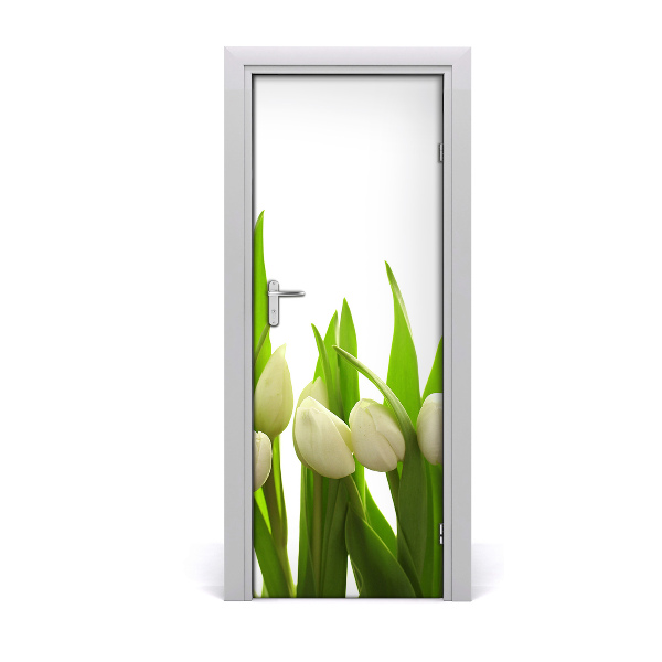 Sticker de porte Tulipes blanches